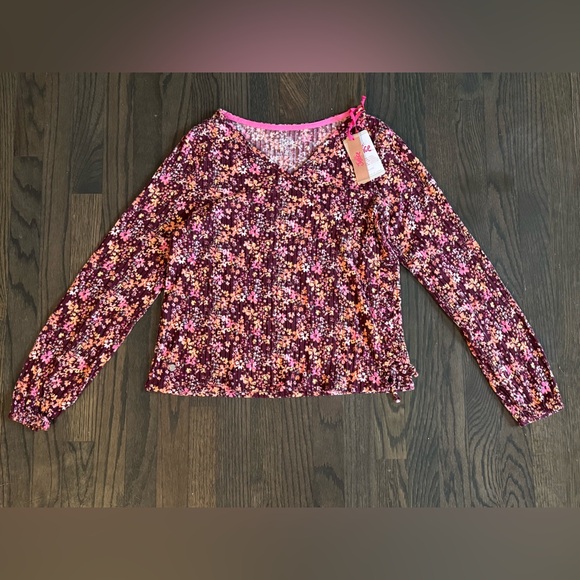 Justice Other - Justice girls long sleeve floral top size xxl nwt